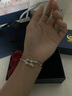 中国黄金（CHINA GOLD）925银茉莉花和田玉手链女轻奢小众手饰圣诞节实用生日礼物送女友 【玫瑰礼盒】999足银莫离手镯 晒单实拍图