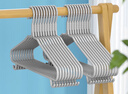 美丽雅衣架30支 晾衣架防滑浸塑无痕晒衣架撑衣挂衣架晒衣服撑子灰色 实拍图