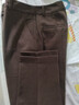 betu百图女装气质通勤款中高腰弹力毛呢休闲烟管显瘦直筒西裤2110T52 深啡 M 实拍图