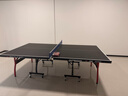 双鱼（DOUBLE FISH）专业乒乓球桌标准比赛训练室内家用训练球桌可折叠式乒乓球台案子 2028H 18MM黑色面板/有轮可折叠 实拍图