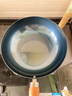章丘铁锅正宗手工锻打铁锅无涂层物理不粘锅炒锅老式家用炒菜锅厨具轻音 标准版古法烤蓝（已干烧） 28cm 实拍图