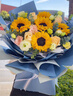 艾斯维娜鲜花速递向日葵混搭花束生日礼物全国同城配送 向日葵香槟韩式花束 实拍图