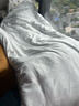水星系列家纺100%双宫茧桑蚕丝正品蚕丝被抗菌加厚子母被全棉保暖冬季被芯床品 手工定位-月光白-已质检专柜正品 100%桑蚕丝 200x230cm【8斤】冬被 实拍图