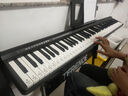特伦斯电子琴88键折叠琴成人儿童初学电钢键盘教学乐器V10便携钢琴 典雅黑+原装琴包+Z型琴架 实拍图
