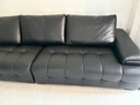 顾家家居（KUKA）门店同款劳伦斯沙发1383【奢华版】云柔亲肤皮骑士黑3.1m大三人位 实拍图