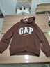GAP女装2025秋季新款撞色Logo宽松抓绒套头连帽衫卫衣上衣792499 棕色 M (165/88A) 亚洲尺码 实拍图