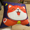 抱枕靠垫 超柔短毛绒卡通印花办公室汽车床头腰靠可拆洗抱枕靠垫 橘猫 36cm*36cm 含枕芯 （单支装） 实拍图