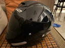 LS2情侣摩托车头盔男女机车赛车四季全盔儿童盔防雾大尾翼802 亮黑 L(建议53-54头围) 实拍图