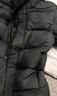 雪中飞羽绒外套女冬季过膝长款保暖美拉德连帽纯色系百搭休闲女士羽绒服 宝石黑 L (165) 实拍图