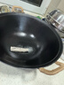 王源吉铁锅炒锅双耳苏锅王老式家用圆底无涂层手工龟纹大肚不粘炒锅40cm 实拍图