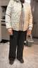 短款棉服秋冬2026新款小香风菱格小棉袄韩版宽松轻薄百搭棉衣外套 卡其色 XL 建议106-120斤 实拍图
