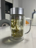 富光双层玻璃杯商务泡茶杯子大容量耐热办公水杯过滤带把银色320ml 实拍图
