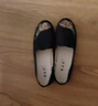 布舍元 单鞋女平底圆头妈妈鞋软底透气女士一脚蹬套脚懒人鞋中老年老人老北京布鞋女  210-1322 黑色 36 实拍图