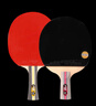 红双喜三星级乒乓球拍横直拍套装H3（横直 附乒乓球） 实拍图