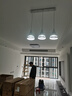 雷士（NVC）雷士照明LED餐吊灯餐厅吧台灯具现代简约铁艺三头吊灯 白色 实拍图