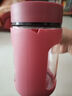 玻璃水杯商务杯大容量男女生带盖泡茶饮水礼品杯家用把手杯 红色 500ml 1只 实拍图