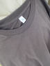 重磅纯棉短袖t恤男高档纯色印花休闲基础款内搭半袖打底衫 铁灰 M  105-125斤 实拍图