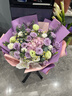 艾斯维娜鲜花速递向日葵混搭花束生日礼物全国同城配送 紫玫瑰混搭花束 实拍图