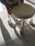 【全网爆款】椅子万向轮美缝凳子带轮旋转擦地矮凳美甲修脚凳滑轮 儿童凳-米白色款 实拍图