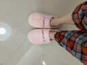 小熊小兔新款秋冬季情侣保暖学生男拖鞋女厚底防滑外穿居家棉拖鞋 小熊小兔棉拖-粉色 36-37 适合35-36 实拍图