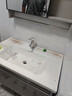 欧帝奴（OUDINU） 太空铝浴室柜组合智能洗脸洗手盆柜组合洗漱台陶瓷一体盆带镜柜 轻奢灰80cm-陶瓷一体盆 实拍图