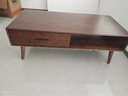 源氏木语全实木茶几简约现代橡木家具北欧茶桌家用小户型客厅茶台 双抽茶几(1200*560*430mm) 胡桃色 组装 实拍图