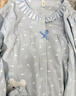 草景家孕妇睡衣夏季薄款纯棉月子服宽松大码产后夏天吸汗透气哺乳衣套装 923蓝色 XL(建议体重120-140斤左右) 实拍图