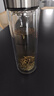 希诺（HEENOOR）抗菌玻璃杯双层防烫办公车载水杯男高档泡茶杯子XN-9607K 410mL 实拍图