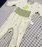 婧麒（JOYNCLEON）新生婴儿衣服纯棉秋款初生男女宝宝春秋睡衣分体打底内衣套装 蒲公英绿色 【高腰款】 90 cm 实拍图