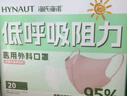 海氏海诺医用外科口罩一次性独立包装一只一袋口罩成人灭菌级3d立体粉色 实拍图