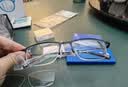 依视路（ESSILOR） 钻晶系列高清耐磨防蓝光近视薄镜片配度数眼镜架男女镜框 金属-半框-2012BK-黑色 镜框+依视路膜御防蓝光1.60现片 实拍图