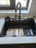 卡莎蒂5.0加厚水槽大单槽厨房水槽304不锈钢洗菜盆一体盆压纹集渣盆四孔 5.0加厚【68*46cm】4孔集渣-满配 实拍图