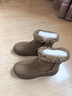 百丽（Belle）户外雪地靴女商场同款保暖加绒短靴C1W1DDD4 卡其色 39 (245mm) 实拍图