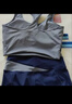 徽昂运动套装女瑜伽服套装跑步健身服速干衣拼色内衣背心长裤鲸蓝L 实拍图