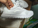 安踏运动鞋女鞋秋冬新款防水皮面跑步鞋休闲鞋百搭轻便软底减震小白鞋 【店长力荐热卖皮面防水鞋】白色 38.5 (240mm) 实拍图