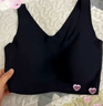 ubras虞书欣同款无尺码背心文胸女士内衣女隐形粉底液内衣黑色小底围 实拍图