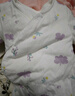 童泰新生婴儿衣服连体衣夹棉秋冬季0-6月初生宝宝纯棉加厚哈衣爬服 紫色花朵 52cm (建议0-2个月身高50-55cm) 实拍图