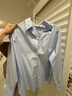 优衣库女装全棉衬衫/长袖衬衣薄外套通勤长绒棉新款479078 62 粉蓝色 S 晒单实拍图