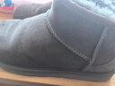 京东京造【纯羊毛】雪地靴男冬季羊皮毛一体加厚加绒保暖短筒男靴灰色41 实拍图