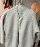 优衣库女装男装仿羊羔绒摇粒绒休闲开衫长袖宽松外套冬新款479616 02 浅灰色 S /155/80A 实拍图