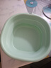 JAJALIN旅行折叠盆 洗脸盆出差家用便携式旅游压缩水盆泡脚水桶 绿色中号 实拍图