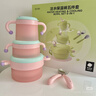 babycare儿童餐具辅食碗注水保温碗不锈钢叉勺宝宝吃饭喝水婴儿周岁礼盒绿 实拍图
