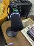 闪克Maono闪克动圈麦克风电脑直播话筒内置声卡直播录音配音游戏视频会议闪客pd200x手机收音麦有线 PD200X黑色(圆盘支架款) 实拍图