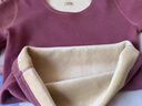 雅鹿保暖内衣女加绒加厚女士保暖衣打底衫美体亲肤学生秋衣秋裤套装冬 豆沙紫【上衣+裤子】 羊绒蚕丝 2XL （121-139斤） 实拍图