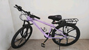 凤凰（Phoenix） 上海凤凰山地自行车成人男士女式学生变速宽胎越野赛车公路单车 铝架十刀轮紫【95%免安装】 24寸24速【全轴承+礼包】 实拍图