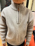 左西男童毛衣半拉链秋冬装2025新款儿童针织衫男孩上衣潮 灰色 120 实拍图