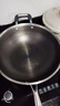 炊大皇炒锅 蜂窝纹304不锈钢平底不粘炒锅双面屏炒锅34CM 实拍图