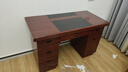 信京 办公桌电脑桌办公室老板桌家用经典油漆电脑桌1.2米（红棕色） 实拍图