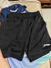 李宁T恤短裤套装男女同款速干凉爽比赛服AATT021 深航舰蓝-1 L 实拍图