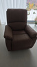 顾家家居（KUKA）智能家居家用真皮电动单椅现代多功能单人沙发A006&A092 升级版A092【咖色】手动带摆转 单人 实拍图